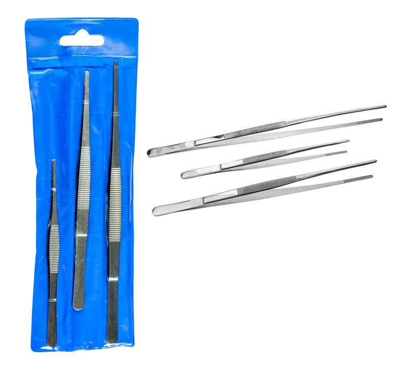 10 Straight Blunt Tweezers With Serrated Tips Tweezers With