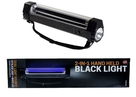 2-IN-1 Handheld Black Light + White LED Flashlight, 365nm