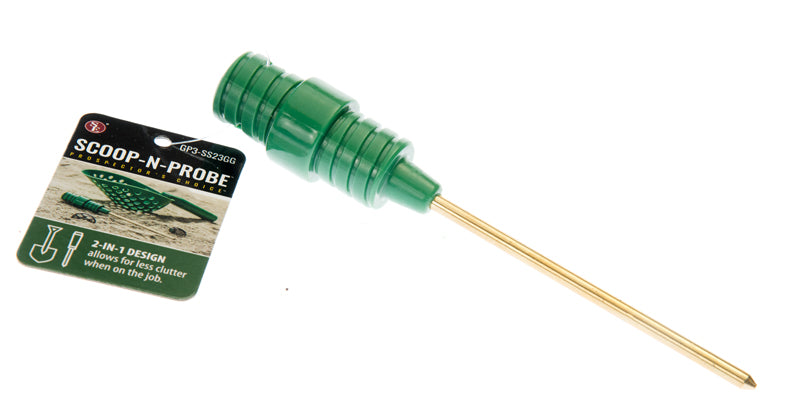 Green Sand Scoop with Hole & Brass Probe