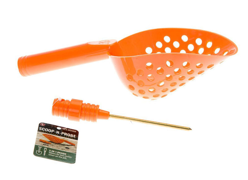 Orange Sand Scoop with Hole & Brass Probe