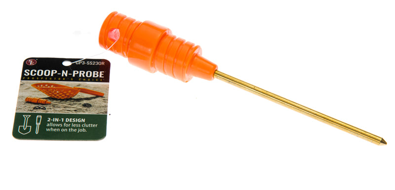 Orange Sand Scoop with Hole & Brass Probe