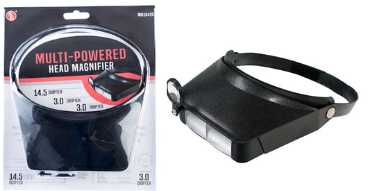 Multi-Power Head Magnifier, Multiple Magnifications (1.9x, 1.9, 4.5x ), with 2 Lens & Loupe