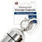 5" Waterproof Silver Jumbo Aluminum Container /Capsule with Carabiner