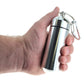 5" Waterproof Silver Jumbo Aluminum Container /Capsule with Carabiner