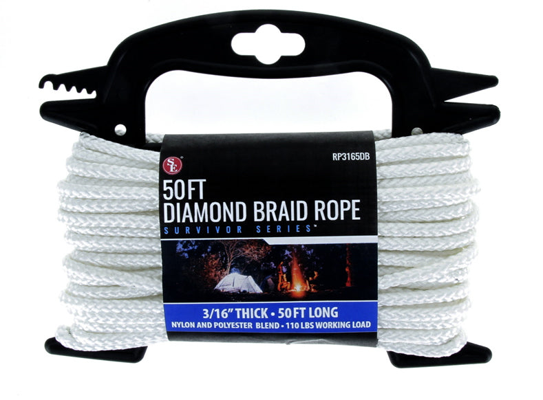 50ft Nylon & Polyester Blend Rope with Holder