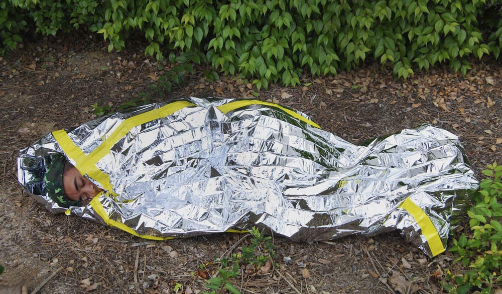 84" x 36" Emergency Sleeping Bag, 24um Thick Aluminized OPP Film