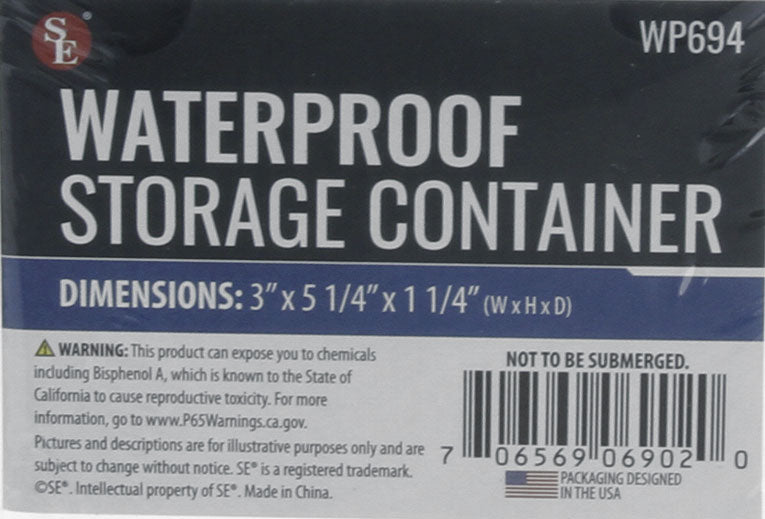 SE Wp694 Waterproof Storage Container with Lanyard